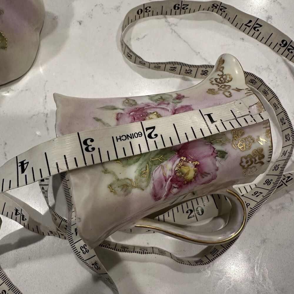 Hutschenreuther Germany Hand Painted Sugar & Creamer Set – Signed 1992 Floral - Picture 13 of 15